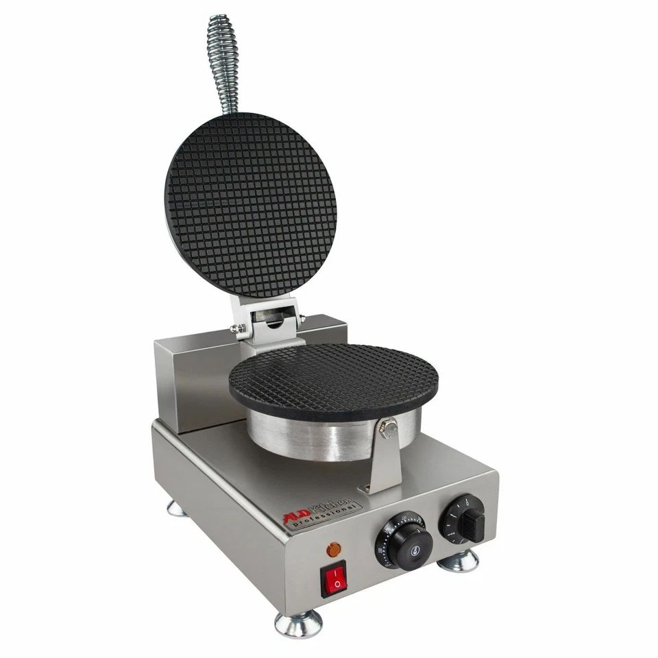 Máquina para hacer rollos de galletas de huevos eléctrica antiadherente máquina para hornear panadería pastelería Foto 3 de 4