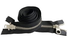 YKK Parka Two-Way Separating Zipper 10 Aluminum Metal Dual Heavy Duty 37" - 48"