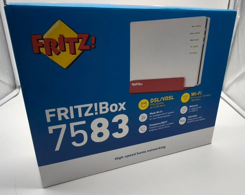 FRITZ!Box 7583 VDSL WLAN-Router Wi-Fi 5 DSL-Modemrouter Business International!! - Bild 4 von 4
