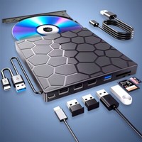 External USB 3.0 2.0 DVD RW CD Drive DVD Rewriter Burner Writer Player Laptop PC