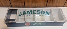 Jameson Whiskey bar condiment tray with lid 2011 black metal 1 tray missing