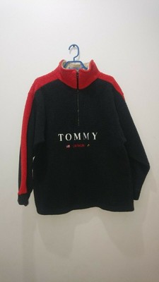 tommy jeans fleece half zip