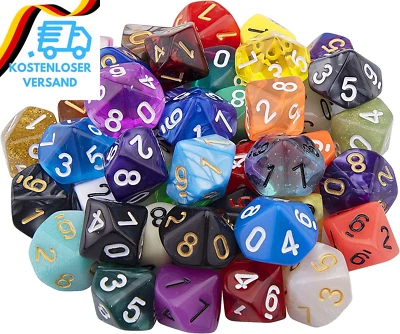 BESUCHE DEN SIQUK-STORE SIQUK 42 Stück Polyedrisch Würfel Set 10 Seitige Bunt Spiel D10 Für DND MPG MTG