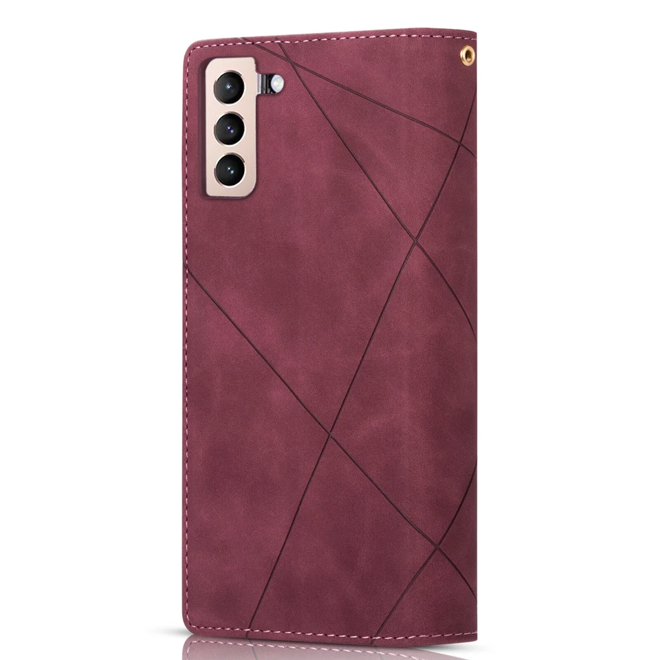 皮革翻盖可支撑拉链钱包式手机壳 适用于三星 Galaxy S25 S24 S23 S22 — 第 3/4 张图片