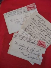 2 Handwritten Love Letters From A Female Soldier To Her Sweetheart 1940s.