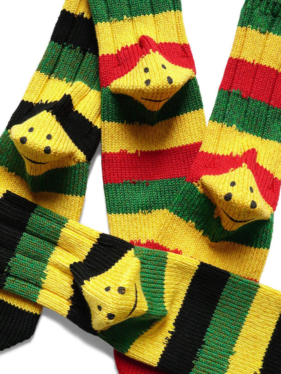 3足KAPITAL新品56NMA-1RAINBOWY HAPPYHEELソックス Kapital KOUNTRY 56 Yarns 3x1 Rib RAINBOWY HAPPY HEEL Socks