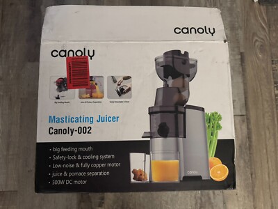 Canoly-002 Masticating Juicer Machine   Slow Cold Press Juicer - Open Box