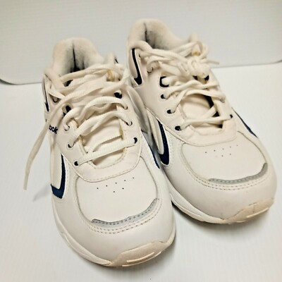 Reebok Womens Hexalite White Blue Running Sneakers Sz 8 (FC 93/2 D618)