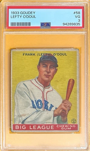 1933 Goudey - #58 LEFTY O’DOUL - PSA 3 (Fresh Grade)