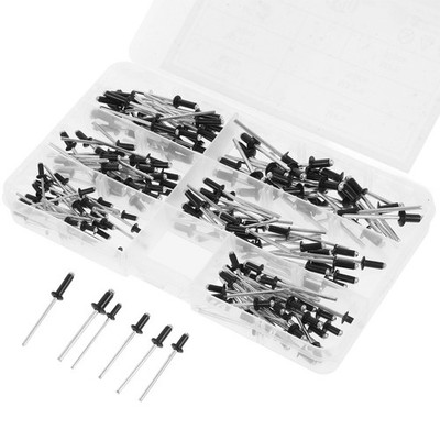 180 Pcs Blind Rivet with Flange Aluminum Rivets Large Assortment
