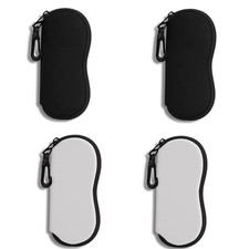 Sunglasses Soft Case Ultra Light Neoprene One Size 4 4pcs-2pcs Black 2pcs Grey