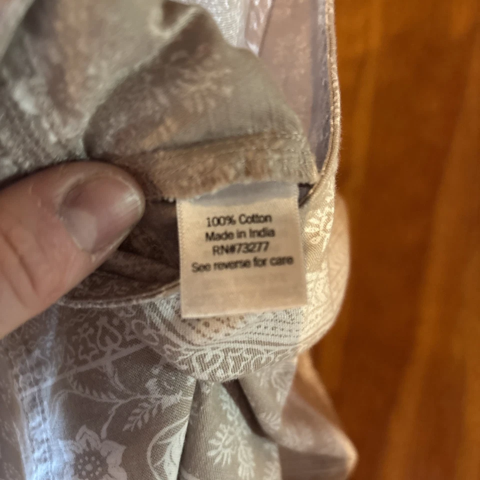 So Juniors Large 100% Cotton Paisley Patchwork Overall Shorts - Image 3 of 4