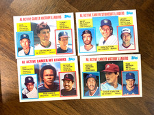 Lot of 4 1984 Topps Leaders Don Sutton, Rod Carew, Steve Carlton, Tom Seaver, +
