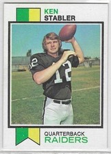 1973 TOPPS KEN STABLER ROOKIE CARD (RAIDERS) #487. rookie card picture