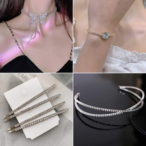 1 Roll 10 Yards 3MM Crystal Rhinestone Close Chain Trim for Sewing silver - Bild 3 von 7