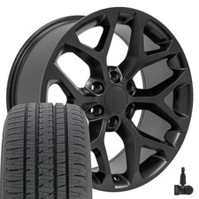 Ck156 Satin Black 20 Inch Wheels Bridgestone Tires Fits Gmc Chevy 5668