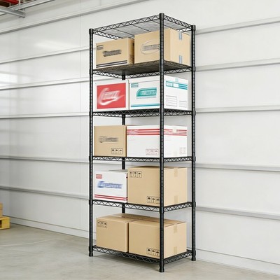 Multi-Tier Metal Shelving Racking Unit Heavy Duty Garage Warehouse Shelves Rack