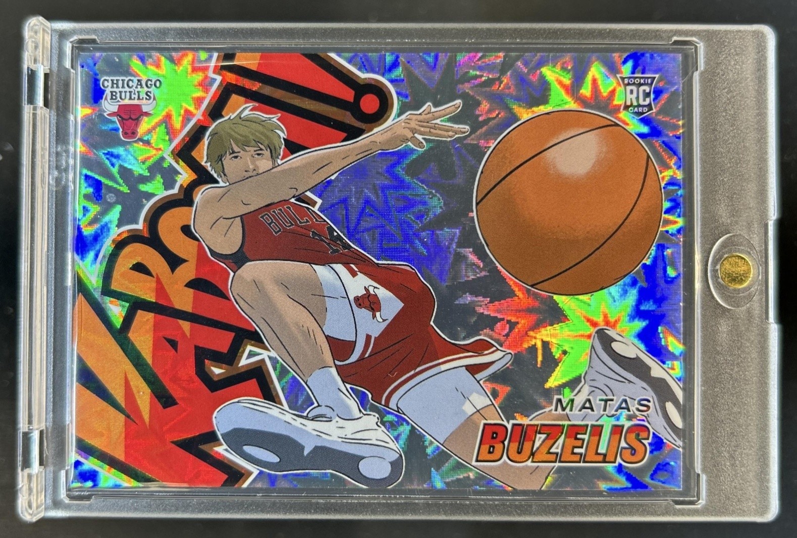 2024-25 Panini Revolution Matas Buzelis Kaboom-Horizontal SP Rookie RC #25 Bulls