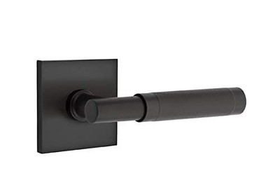 Emtek Select Privacy, Square Rosette, T-Bar Stem, Knurled Handle (Right Hand,
