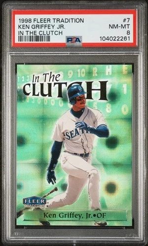 1998 Fleer Tradition In The Clutch #7 Ken Griffey Jr. PSA 8 - Pop 26