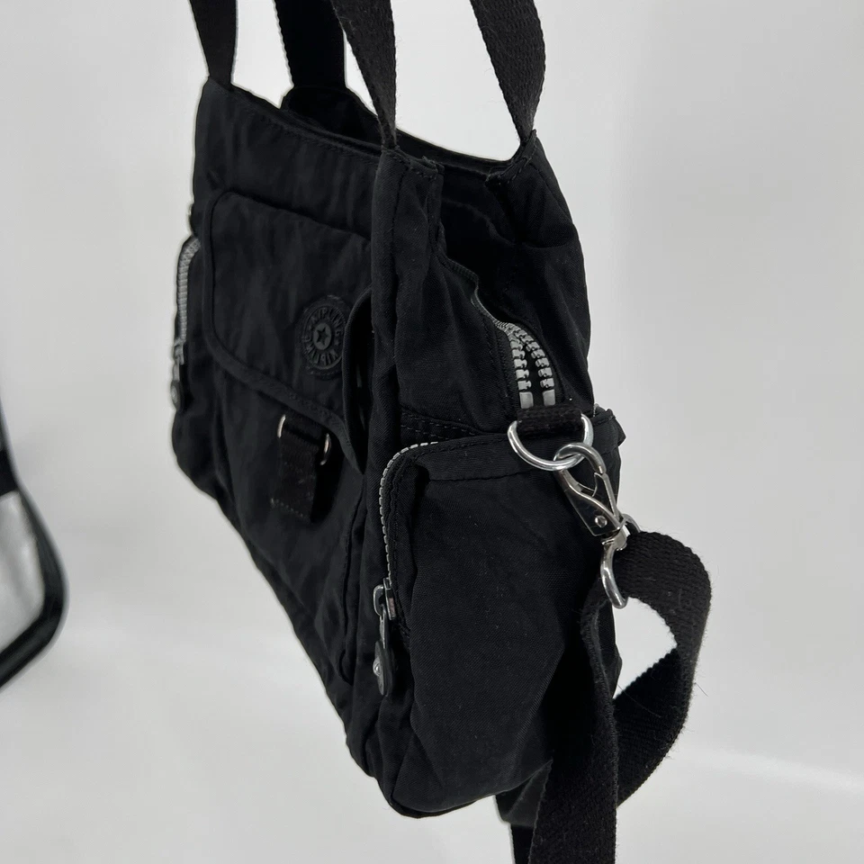 Kipling Maya Black Nylon Satchel Crossbody Bag Vintage Rare Discontinued Purse - Image 4 of 4