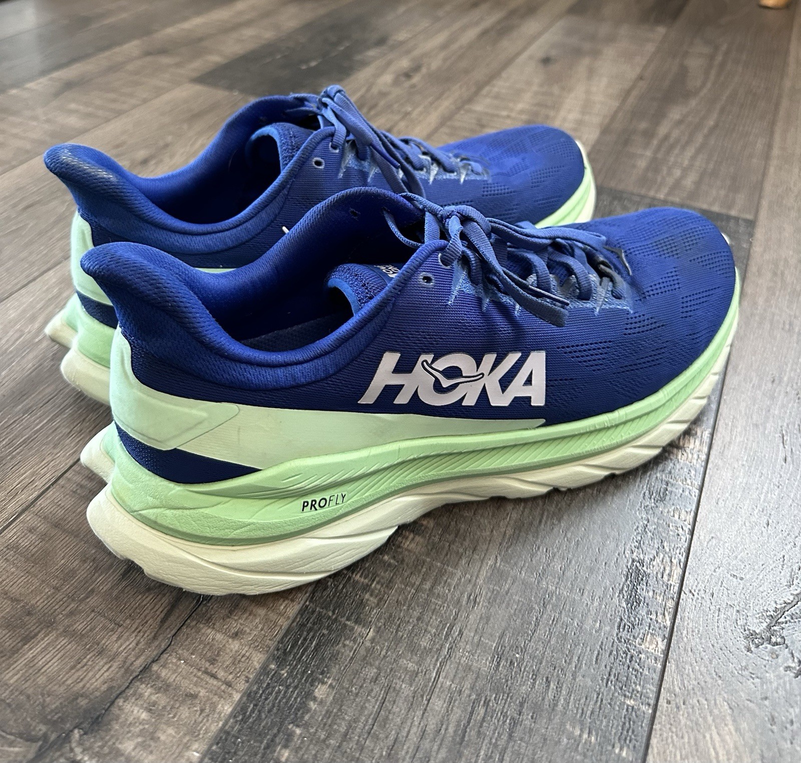 Hoka One One Mach 6 Men’s US Size 11 Dazzling Blue/Green Running Shoes thumbnail 3