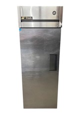 1 Door Refrigerator Upright Solid Stainless Steel Reach In True TG1R-1S On Wheel