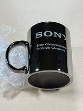 Vintage 1990s SONY BETACAMSP Coffee Mug Broadcast TV Tech Staff Promo Cup Chrome