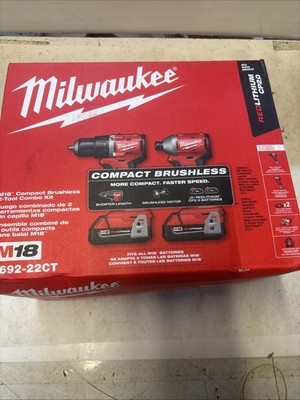 Milwaukee 3692-22CT M18 Compact Brushless 2-Tool Combo Kit