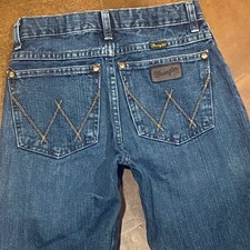 Boys Wrangler Retro Relaxed Straight Slim Fit Jeans Sz 14 Adjustable Waist Youth