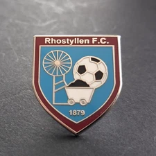 RHOSTYLLEN FOOTBALL CLUB - WALES - BUTTERFLY PIN BADGE
