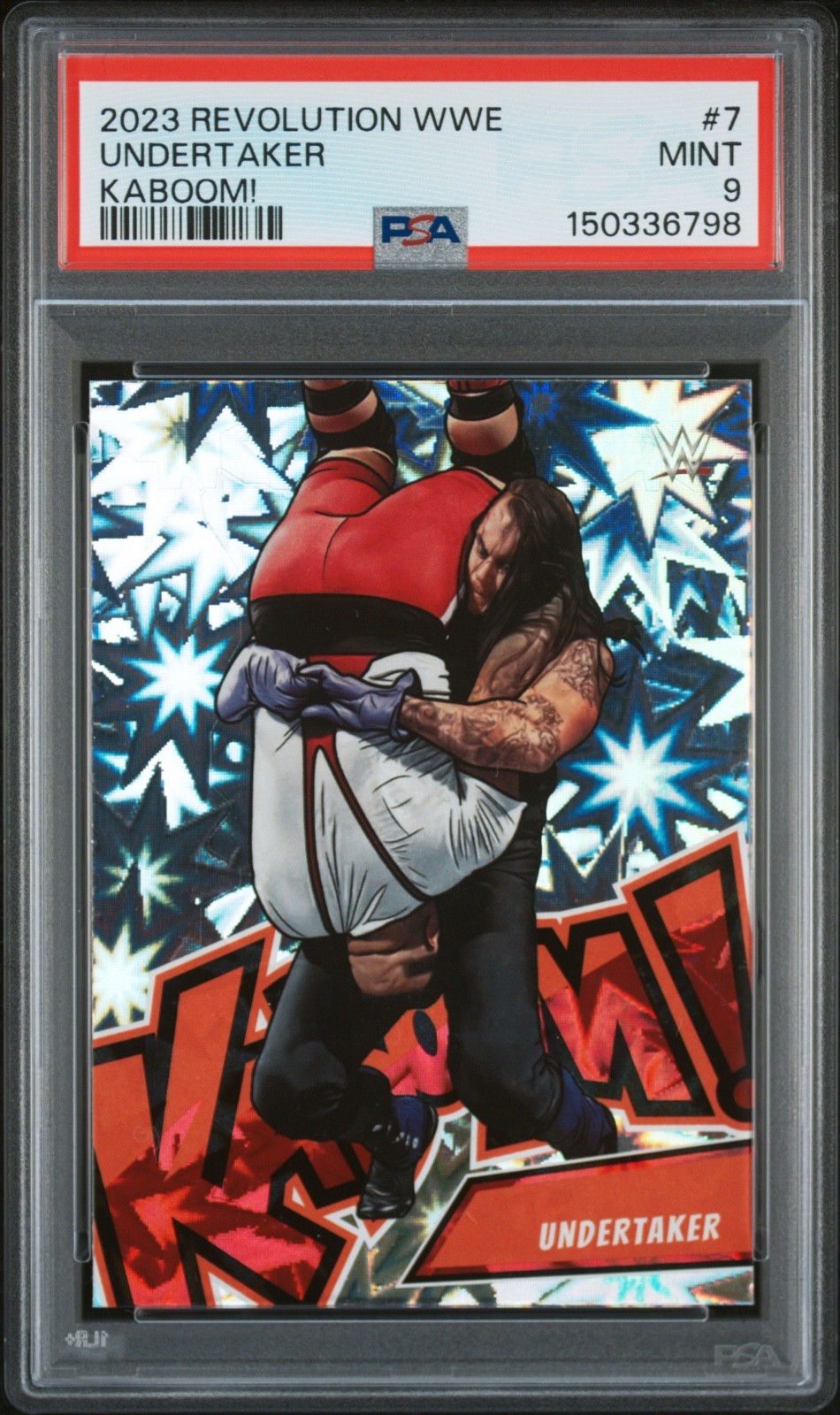 2023 Panini Revolution WWE Undertaker Kaboom Case Hit SSP Graded PSA 9