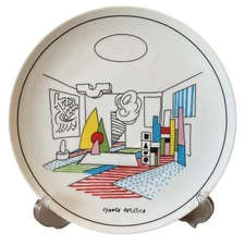 Alessandro Mendini “Stanza Artistica” Porcelain Plate 8” Postmodern Design