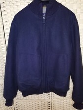 Henri Lloyd size XL- SEE DESC black wool rich zip up jacket-very good condition