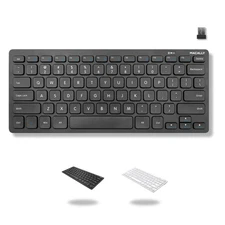 Macally Mini Compact Keyboard Wireless Keyboards Small Keyboard for Travel Black