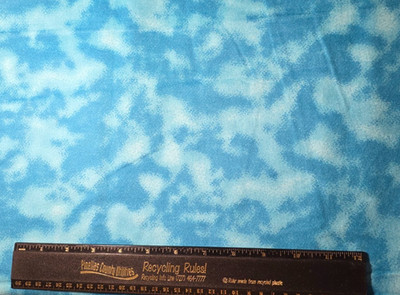Snuggle Teal Turquoise Tie Dye Flannel Craft Sewing Fabric 48 inches Joann NEW