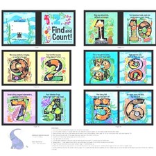 COTTON PANEL FOR BOOK -ABC-123 - BY BONNIE LEMAIRE FOR NORTHCOTT