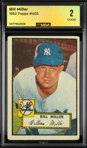 Bill Miller #403 1952 Topps card