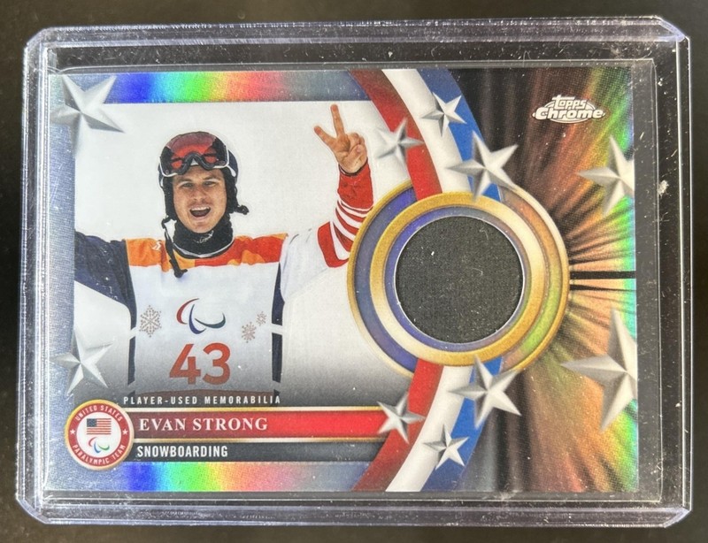 2026 Topps Chrome US Winter Olympics Evan Strong Team USA Pieces Relic #USM-ES