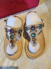 Nina Kids Girls Gold Shimmer Sandals USA 7M / EU 23.5 New in Box