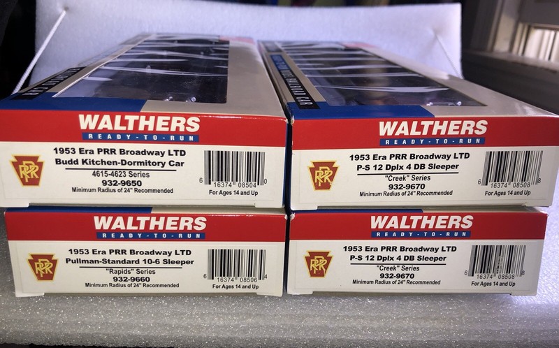 4 Total-Walthers Trains - Numbers 932-9650 & 932-9670 & 932-9660 & 932-9670