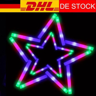 42-420 Stück LED Glow Sticks Blinkende Leuchtstäbe Rally Light Up Foam Sticks