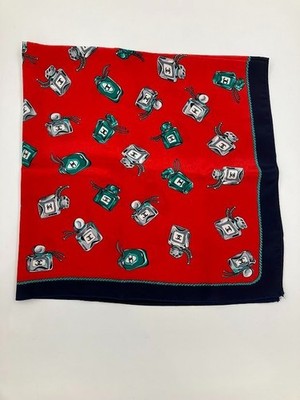 Used Chanel perfume bottle pattern silk scarf vintage
