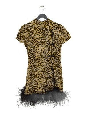 kitri Midikleid A-Linie UK6 in hellbraun