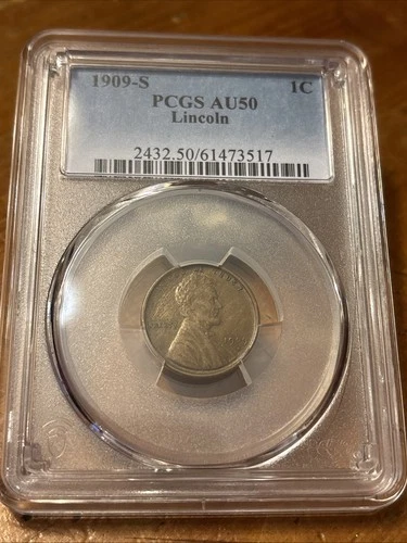 1909-S 1C PCGS AU50 Lincoln Cent