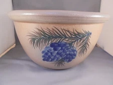 Rowe Pottery Stoneware Pinecone Large Salad Popcorn Centerpiece Bowl 10 5/8"