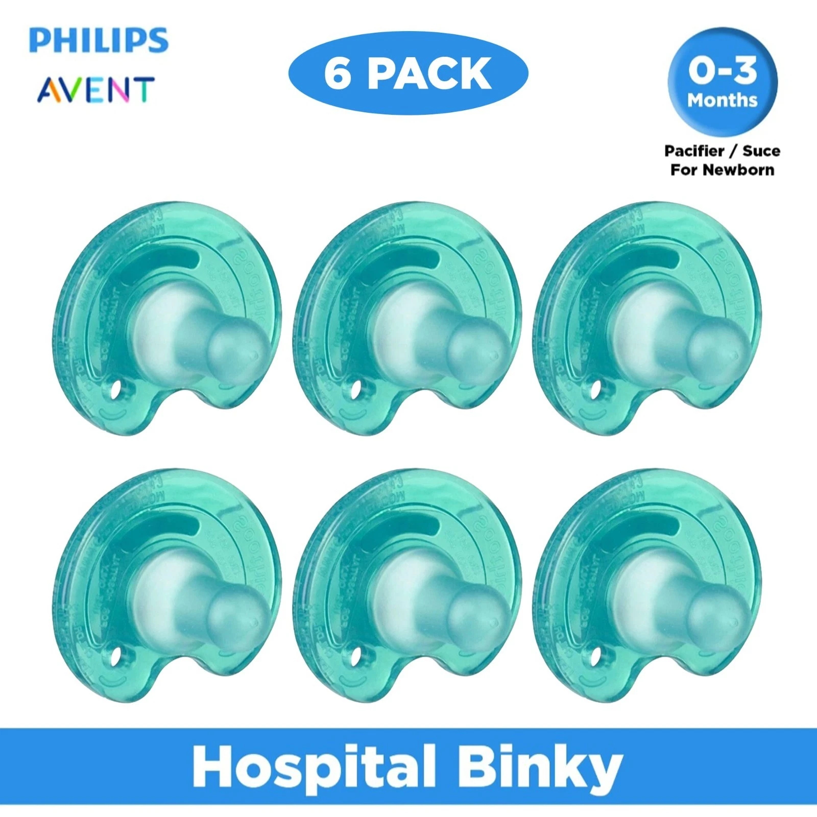 Philips Notched Newborn NICU Soothie Pacifier, Green, 0-3 Months, Hospital Binky
Opens in a new wind