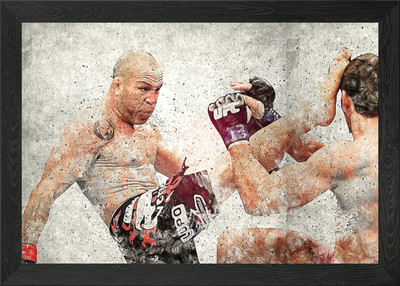 wanderlei silva vs brian gerahmtes Wandbild Poster Leinwanddruck Bild
