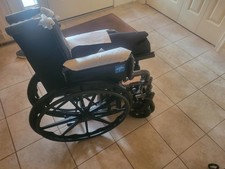 Medline Lightweight Foldable Transport Wheelchair with Handbrakes