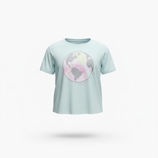 GAP Kids Organic Cotton Earth Graphic T Shirt Blue Size M